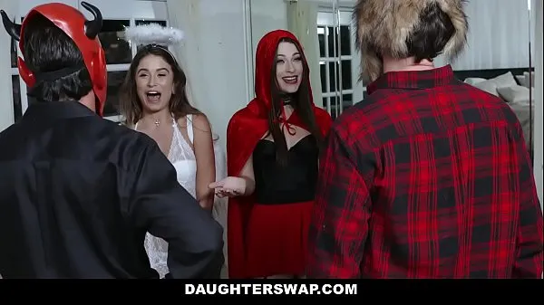 Fresh Cosplay (Lacey Channing) (Pamela Morrison) Receive Juicy Halloween Treat From StepDaddies my Movies