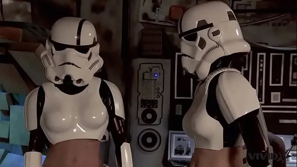 Sveži Vivid Parody - 2 Storm Troopers enjoy some Wookie dick moji filmi
