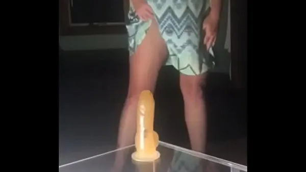 جديد Amateur Wife Removes Dress And Rides Her Suction Cup Dildo أفلامي