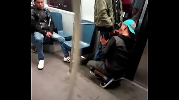 Frisk Blowjob in the subway mine filmer