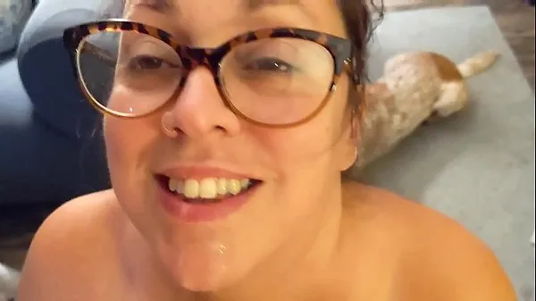 Fresh Surprise Video - Big Tit Nerd MILF Wife Fucks with a Blowjob and Cumshot Homemade my Movies