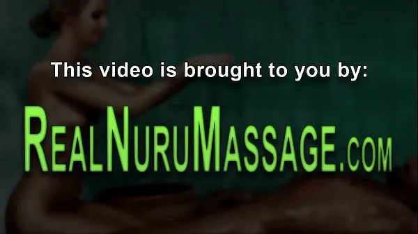 Nuru massaging milf gets spermed