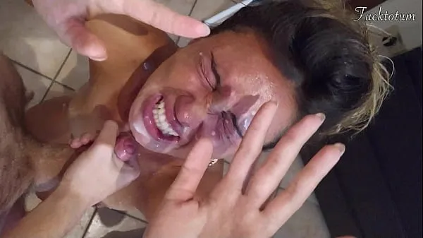 Fresh Girl orgasms multiple times and in all positions. (at 7.4, 22.4, 37.2). BLOWJOB FEET UP with epic huge facial as a REWARD - FRENCH audio my Movies