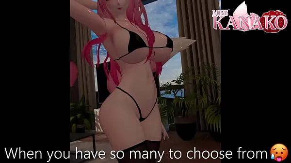 Fresh Vtuber gets so wet posing in tiny bikini! Catgirl shows all her curves for you my Movies
