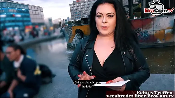 Tuoreet German fat BBW girl picked up at street casting elokuvistani