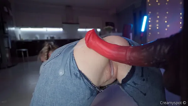 Fresh Big Ass Teen in Ripped Jeans Gets Multiply Loads from Northosaur Dildo my Movies